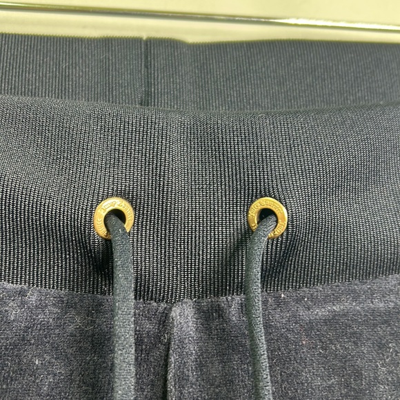 Juicy Couture velour pocketed drawstring sequin bling joggers - Picture 5 of 9